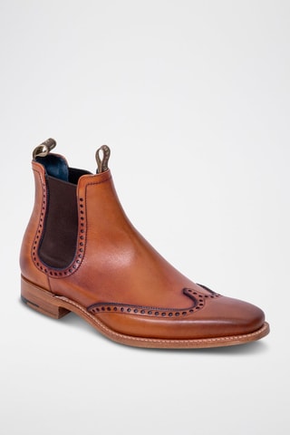 Boots Chelsea en cuir Moreton  - Marron