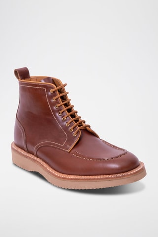 Boots en cuir de veau Indiana  - Marron