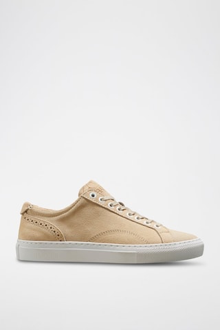 Baskets en nubuck Isla  - Blanc et beige