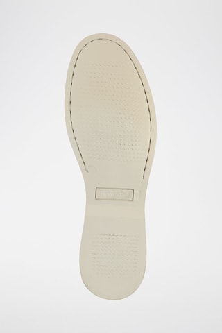 Chaussures bateau en cuir de veau Cleo  - Blanc