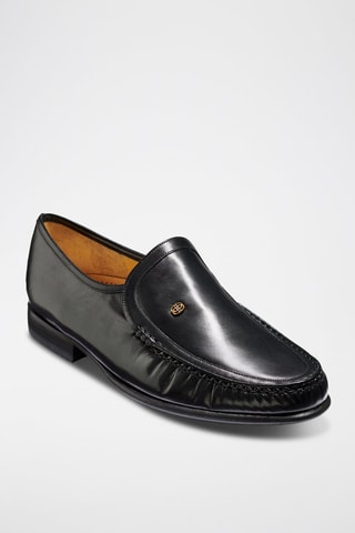 Mocasines de piel Valencia  - Negro y dorado