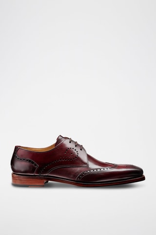Derbies de piel George  - Negro y rojo