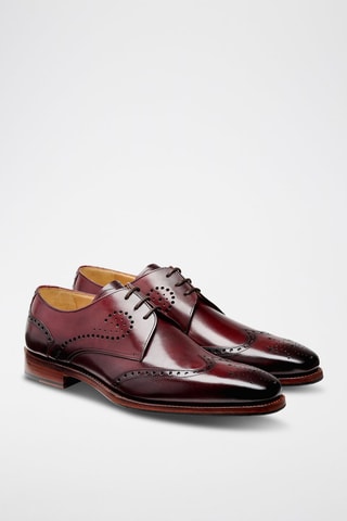 Derbies de piel George  - Negro y rojo