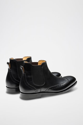 Boots Chelsea en cuir Mersey  - Noir