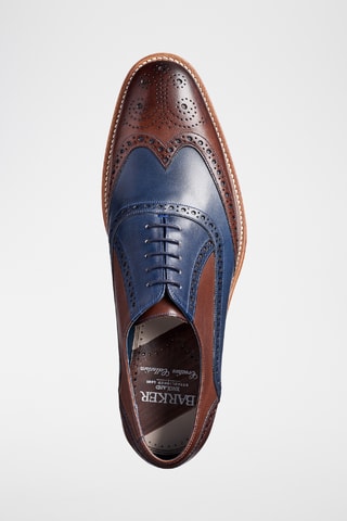 Richelieus de piel Valiant  - Azul y marrón