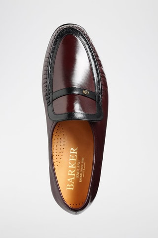 Mocasines de piel Jefferson  - Negro y rojo