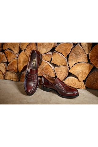 Mocasines de piel Caruso  - Rojo