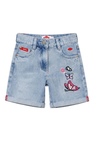 Spijkershort - Lichtblauw - Blauw