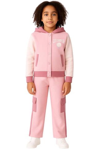 Baseball Jasje met Capuchon en Joggingbroek - Lee Cooper - Roze