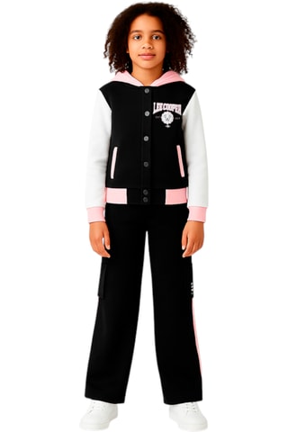 Baseball Jasje met Capuchon en Joggingbroek - Lee Cooper - Zwart