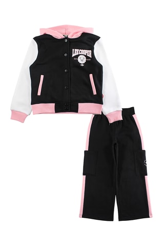 Baseball Jasje met Capuchon en Joggingbroek - Lee Cooper - Zwart