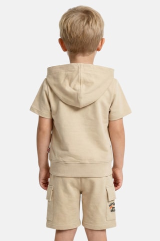 Sweater met Capuchon en Short - Beige