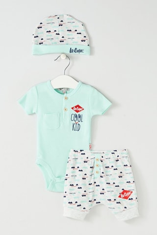 3-delige Set - Blauw en grijs