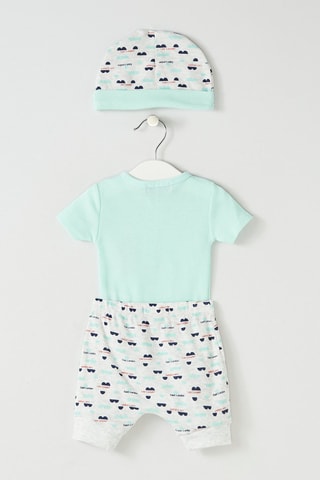 3-delige Set - Blauw en grijs