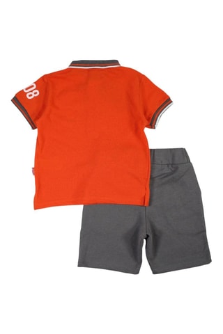Polo en short  - Oranje en grijs