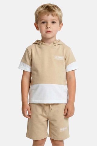 Sweater met Capuchon en Short - Beige