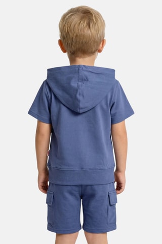 Sweater met Capuchon en Short - Blauw