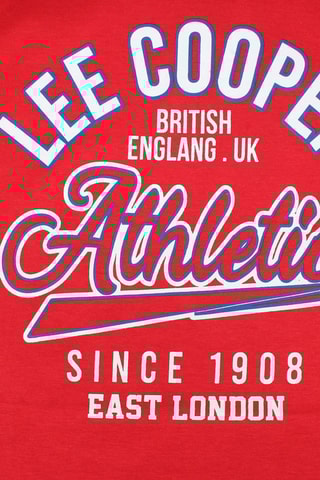 T-shirt - Rood - Lee Cooper - Wit en rood