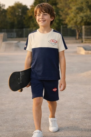 T-shirt en Short - Marineblauw