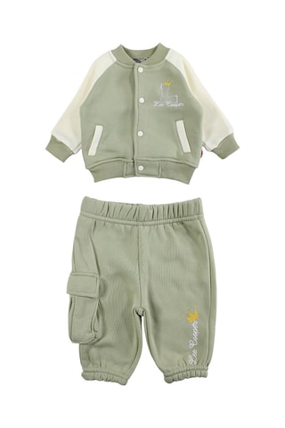 Baseball Jasje en Joggingbroek  - Wit en groen