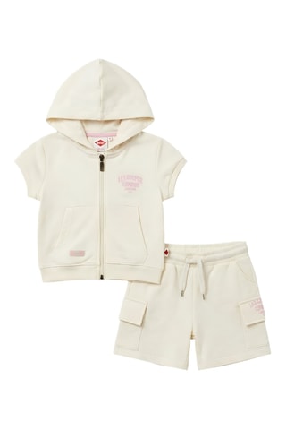 Sweater met Capuchon en Short - Beige