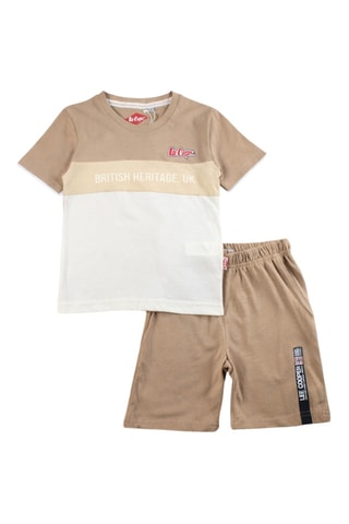 T-shirt en Short - Beige