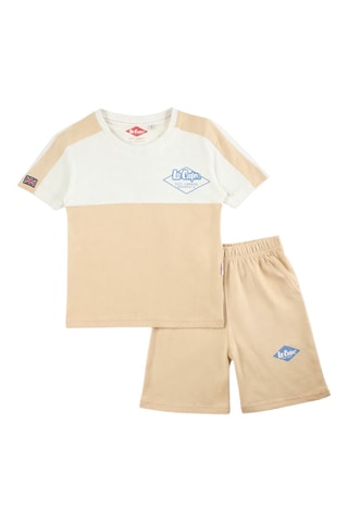 T-shirt en Short - Beige