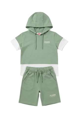 Sweater met Capuchon en Short - Groen