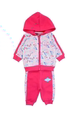 Sweater met Capuchon en Joggingbroek - Roze en grijs