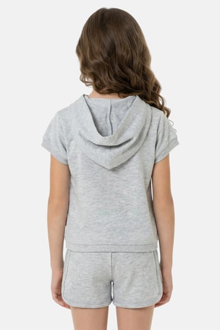 Sweater met Capuchon en Short - Grijs