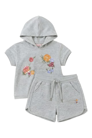 Sweater met Capuchon en Short - Grijs