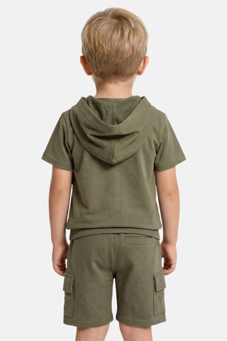 Sweater met Capuchon en Short - Kaki