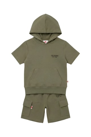 Sweater met Capuchon en Short - Kaki