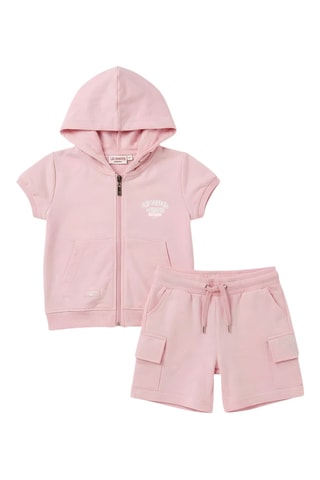 Sweater met Capuchon en Short - Roze