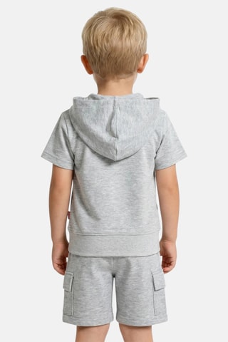 Sweater met Capuchon en Short - Grijs