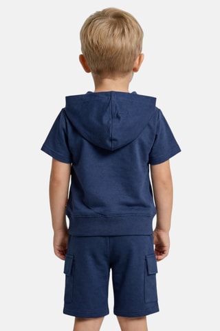 Sweater met Capuchon en Short - Marineblauw