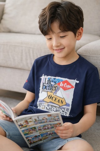 T-shirt - Marineblauw