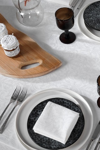 Toalha de mesa Victorian - Branco - 170 x 300 cm