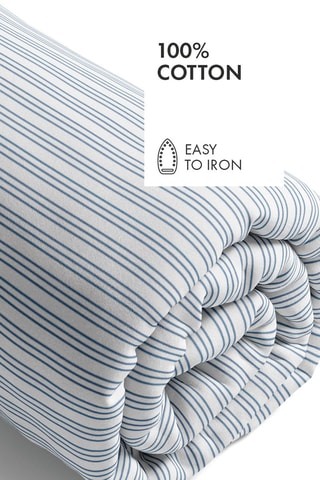 Lenzuolo sotto in cotone 80 fili/cm² Jardin - Blu