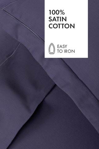 2 federe in raso di cotone 80 fili/cm² Uni 1 Baratta - Navy