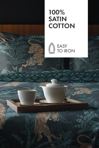 2 federe in raso di cotone 80 fili/cm² Jaro - Blu scuro