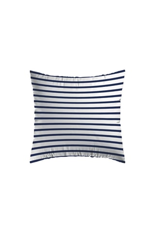 2 federe in raso di cotone 80 fili/cm² Sylvestre - Blu scuro e bianco