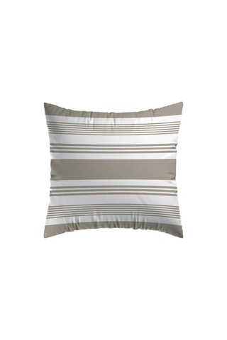 2 federe in raso di cotone 80 fili/cm² Sylvestre - Taupe e bianco