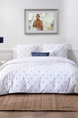 2 federe in raso di cotone 80 fili/cm² Canards Evy - Bianco