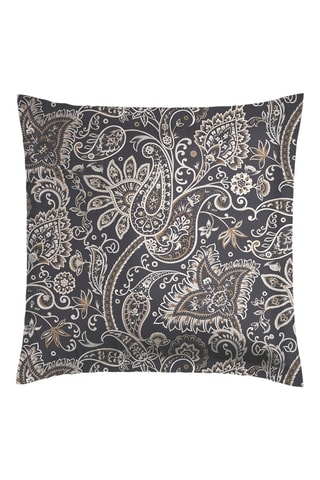 2 federe in raso di cotone Paisley - 
Grigio taupe