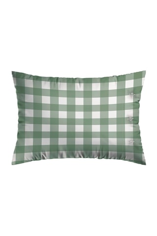 2 federe Vichy Duck in percalle di cotone 74 fili/cm² - Verde