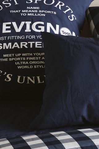 Federa in cotone 57 fili/cm² Just Sport - Blu