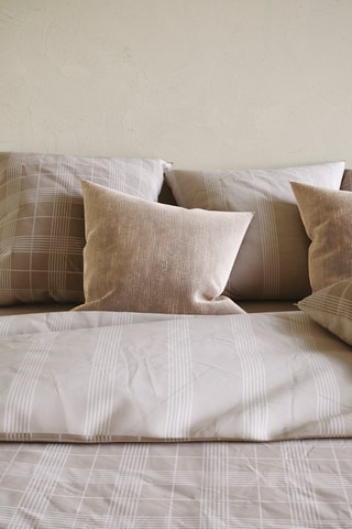 2 federe in percalle di cotone 80 fili/cm² - Taupe