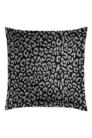 2 federe in raso di cotone 80 fili/cm² Noir fauve - Nero