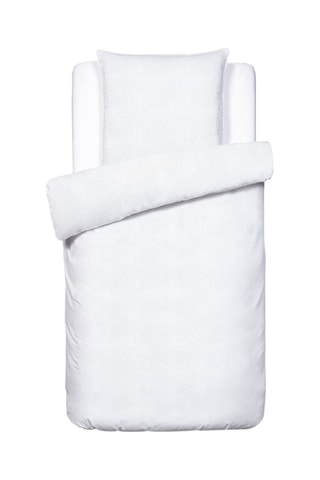 Parure copripiumino in garza di cotone 80 fili/cm² Uni - Bianco